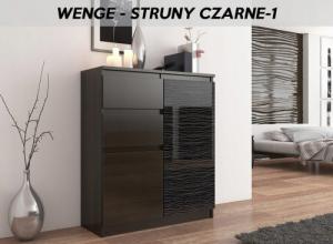 Mobene KOMODA 98CM SZAFKA 2 SZUFLADY POŁYSK WENGE S-2 T-1 PL Mobene 4