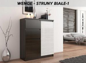 Mobene KOMODA 98CM SZAFKA 2 SZUFLADY POŁYSK WENGE S-2 T-1 PL Mobene 5