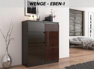 Mobene KOMODA 98CM SZAFKA 2 SZUFLADY POŁYSK WENGE S-2 T-1 PL Mobene 7