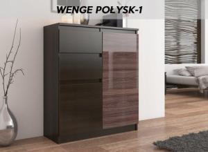 Mobene KOMODA 98CM SZAFKA 2 SZUFLADY POŁYSK WENGE S-2 T-1 PL Mobene 8