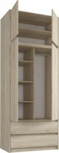 Mobene Mobene Szafa garderoba 90cm 2d 2sz sonoma nadstawka B-9N 2