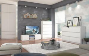 Mobene Szafa garderoba 90 cm biała nadstawka B-9N 3