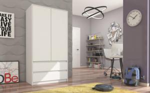 Mobene Szafa Mobene Modern 90 x 180 x 51 cm biała b-9 3