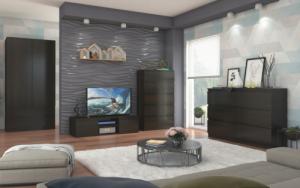 Mobene Szafa Mobene Modern 90 x 180 x 51 cm wenge b-9 4