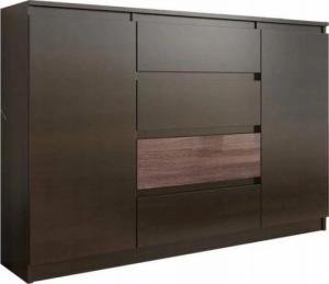 Mobene KOMODA 140CM SZAFKA 4 SZUFLADY 2 PÓŁKi WENGE POŁYSK R140S4 MOBENE 1