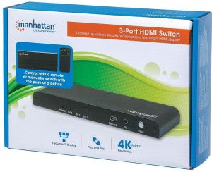 Manhattan Switch 3x HDMI, 4K, 3D, Czarny (207553) 5