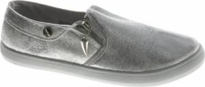 Pantofelek24 Srebrne trampki damskie slip'on /E10-1 8433 S195/ 39 1