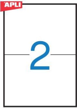 Apli Etykiety uniwersalne, 210x148mm, prostokątne, białe 100 ark. 2