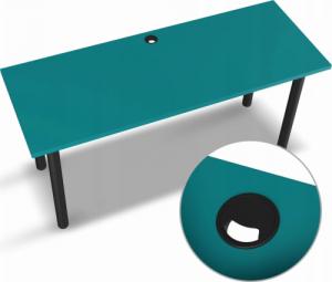 Biurko YRKE Iron Turkusowe 100 cm x 60 cm 2