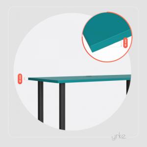 Biurko YRKE Iron Turkusowe 100 cm x 60 cm 5