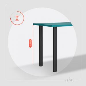 Biurko YRKE Iron Turkusowe 100 cm x 60 cm 6