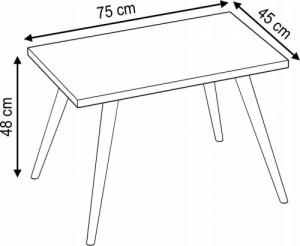 YRKE STOLIK KAWOWY-75x45x18-GRAFIT-NOGI BUKOWE 4