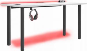 Biurko YRKE Platinium Białe 160 cmx60 cm Blat 36mm 1