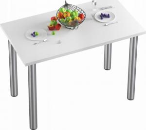 YRKE STÓŁ STOLIK KUCHENNY-70x50x18-BIAŁY-NOGI CHROM 1