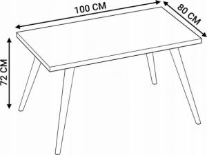 YRKE Stół stolik kuchenny do jadalni 100x80 9 kolorów 5