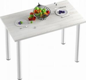 YRKE STÓŁ STOLIK KUCHENNY-80x50x18-SOSNA-NOGI BIAŁE 1