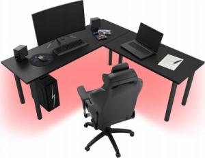 Biurko YRKE Czarne 220 cm x 160 cm 2