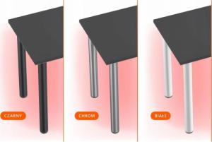 Biurko YRKE Czarne 220 cm x 160 cm 3