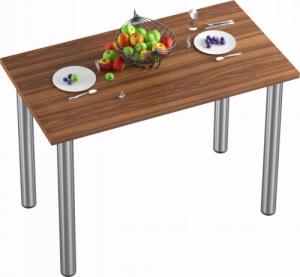 YRKE STÓŁ STOLIK KUCHENNY-85x55x36-ORZECH-NOGI CHROM 1