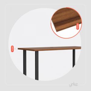 Biurko YRKE Iron Orzechowe 100 cm x 60 cm 5
