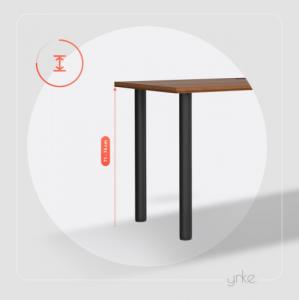 Biurko YRKE Iron Orzechowe 100 cm x 60 cm 6