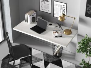 Biurko YRKE Lewitujące Białe 150 cm x 60 cm 2