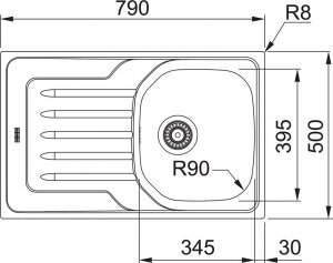 Zlewozmywak Franke  Onda OLN 611-79 stal szlachetna (101.0612.084) 2