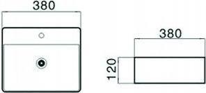 Umywalka Mexen Mexen Kira umywalka nablatowa 38 x 38 cm biała - 21783800 2