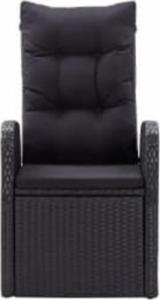 vidaXL vidaXL 3-częściowy zestaw mebli ogrodowych z poduszkami, czarny 5