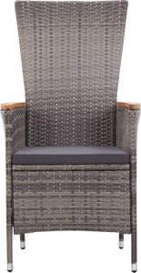 vidaXL vidaXL 3-częściowy zestaw mebli ogrodowych z poduszkami, szary 4