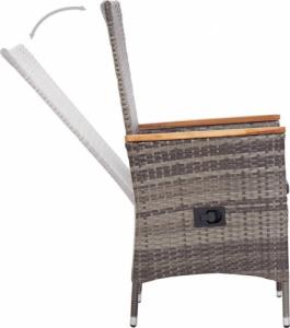 vidaXL vidaXL 3-częściowy zestaw mebli ogrodowych z poduszkami, szary 5