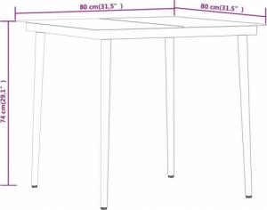 vidaXL vidaXL 3-częściowy zestaw mebli ogrodowych, brązowo-czarny 7
