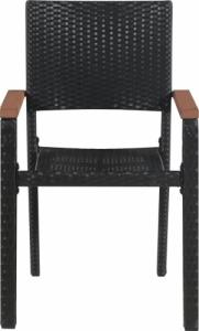 vidaXL vidaXL 3-częściowy zestaw mebli ogrodowych, czarny 4