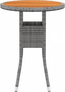 vidaXL vidaXL 3-częściowy zestaw mebli ogrodowych, polirattan, szary 4