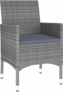 vidaXL vidaXL 3-częściowy zestaw mebli ogrodowych, polirattan, szary 5