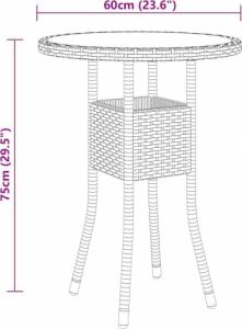 vidaXL vidaXL 3-częściowy zestaw mebli ogrodowych, polirattan, szary 7