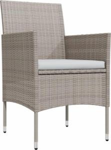 vidaXL 5-cz. zestaw mebli ogrodowych, z poduszkami, beżowo-czarny 3