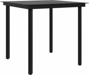 vidaXL 5-cz. zestaw mebli ogrodowych, z poduszkami, beżowo-czarny 5