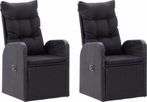 vidaXL vidaXL 5-częściowy zestaw mebli ogrodowych z poduszkami, czarny 3