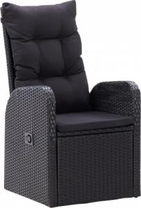 vidaXL vidaXL 5-częściowy zestaw mebli ogrodowych z poduszkami, czarny 4