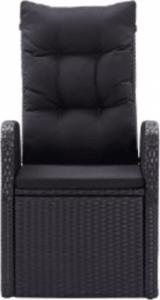 vidaXL vidaXL 5-częściowy zestaw mebli ogrodowych z poduszkami, czarny 5