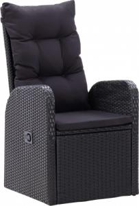 vidaXL 5-częściowy zestaw mebli ogrodowych z poduszkami, czarny 4