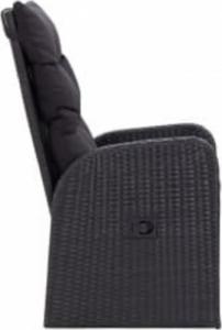 vidaXL 5-częściowy zestaw mebli ogrodowych z poduszkami, czarny 6