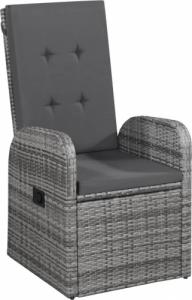 vidaXL 5-częściowy zestaw mebli ogrodowych z poduszkami, szary 4