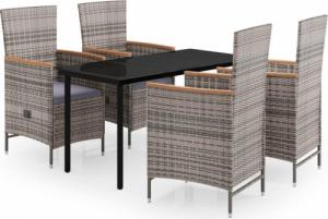 vidaXL vidaXL 5-częściowy zestaw mebli ogrodowych z poduszkami, szary 2