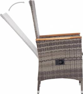 vidaXL vidaXL 5-częściowy zestaw mebli ogrodowych z poduszkami, szary 5