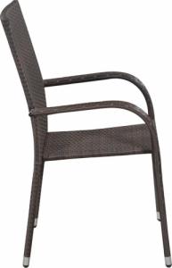 vidaXL 5-częściowy zestaw mebli ogrodowych, brązowo-czarny 4