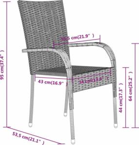 vidaXL 5-częściowy zestaw mebli ogrodowych, brązowo-czarny 7