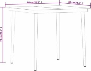 vidaXL 5-częściowy zestaw mebli ogrodowych, brązowo-czarny 8