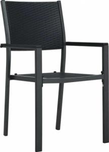 vidaXL 5-częściowy zestaw mebli ogrodowych, czarny 4